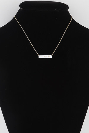 Mama Heart Bar Necklace