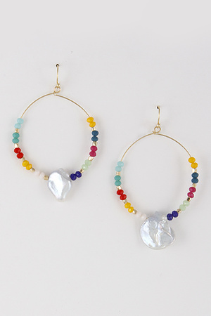 Beaded Hoop Earrings 9DCB8