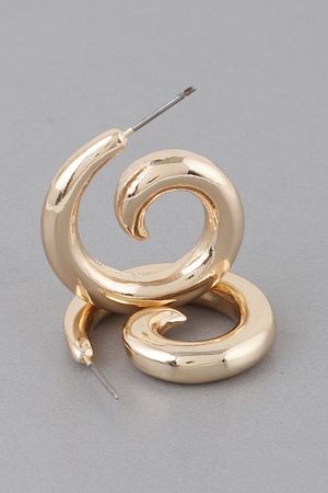 Hammered Spiral Stud Earrings