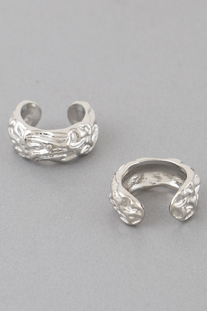 Abstract Ripple Hoop Earrings