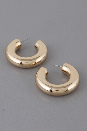 Shiny Bulk Metal Hoop Earrings