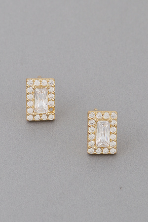 Rhinestone Square Stud Earrings
