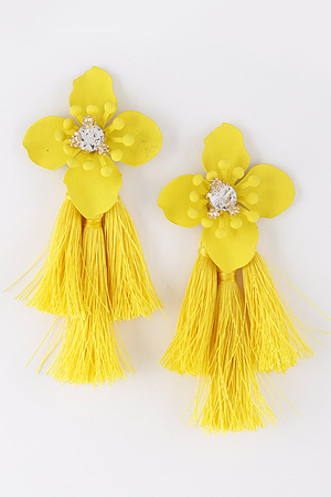 Flower & Tassel Earrings 8EAB1.