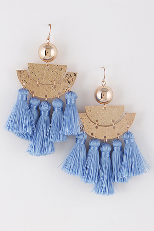 Aztec Style Earrings With Baby Tassels 8AAC9