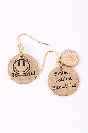 Smile You Are Beautiful Dangle Earring 5ABG9