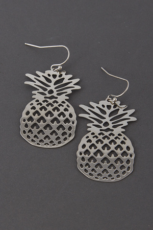 * Flat Pineapple Hook Earrings 6FBH2