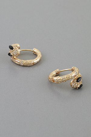 Engraved Chic Snake Hoop Earrings