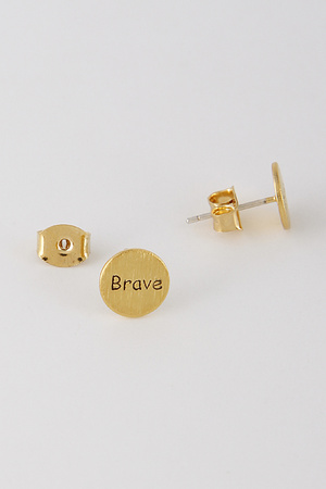 Brave Circle Pendant Earrings 8BCD6