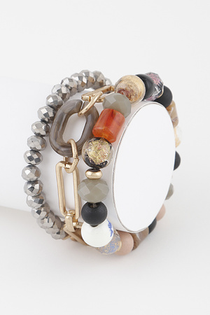 Multi Bead Chain Bracelet