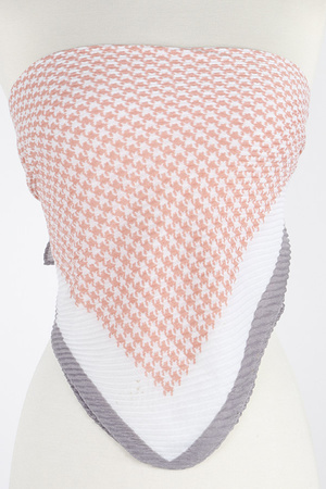 Houndstooth Print Scarf