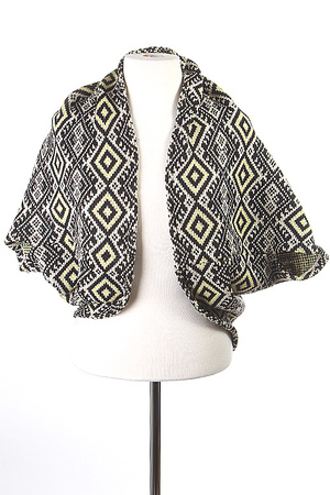 Diamond Designed Open Cardigan 4JAJ