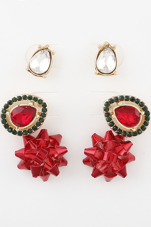 Jeweled Teardrop Gift Earring Set