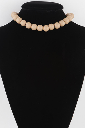 Solid Beaded Choker Necklace