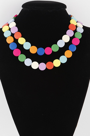 Bright Circle Plate Necklace