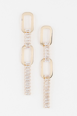 Crystal Chain Drop Earrings