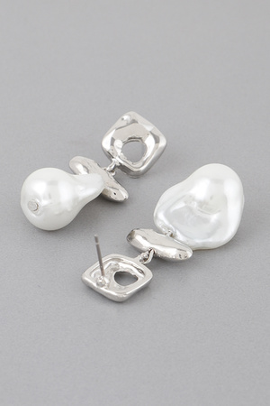 Hammered Stone Drop Earrings