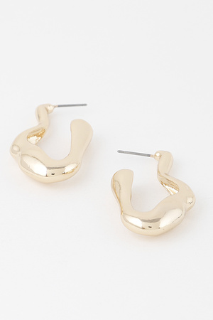 Molten Hoop Earrings