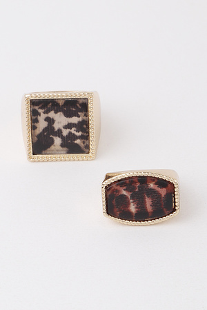Bulky Animal Print Rings