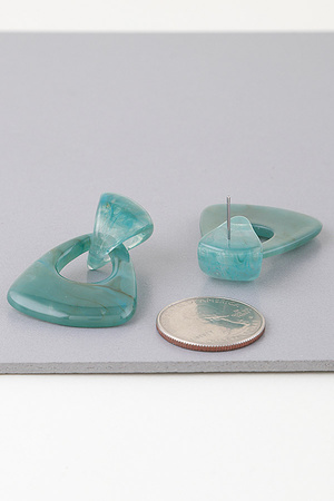 Open Marble Fashion Earrings