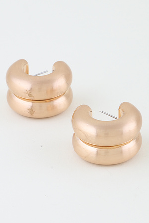 Double Matte Hoop Earrings