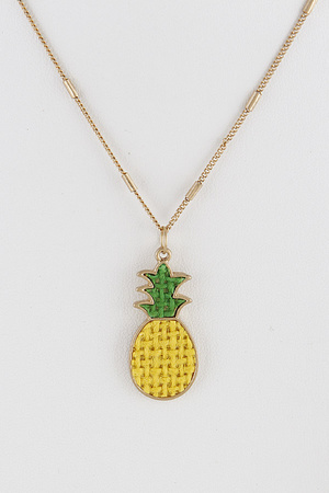 Embroidered Pineapple Necklace 9ECB8