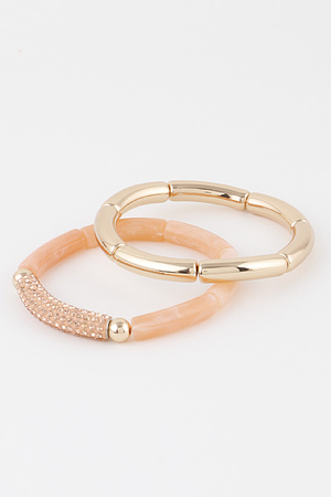 Two Toned Tube Bracelet