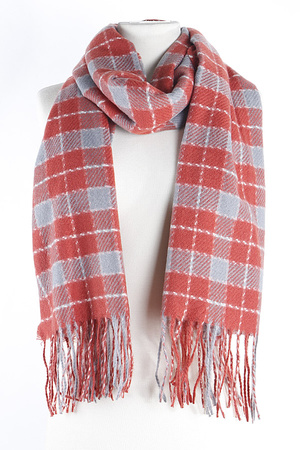 Clan Wallace Plaid Fringed Scarf