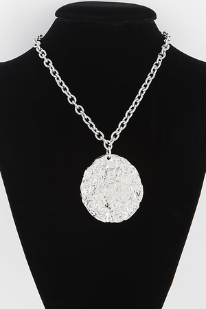 Hammered Plate Chain Necklace