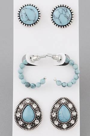 Multi Antique Earrings Set