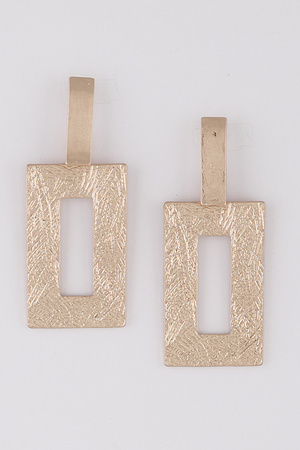 Textured Open Square Earrings