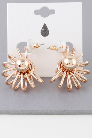 Double Shiny Neutron Wire Stud Earrings