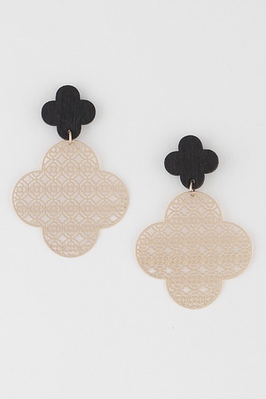 Delicate Clover Laced Drop Earrings
