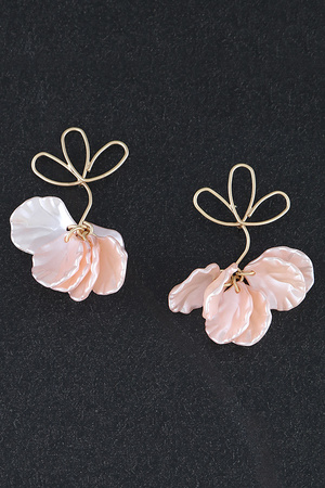 Multi Flower Petal Drop Earrings