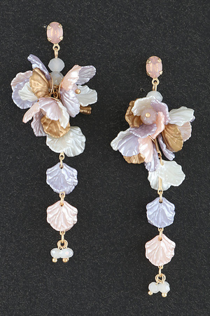 Blossoming Flower Drop Earrings