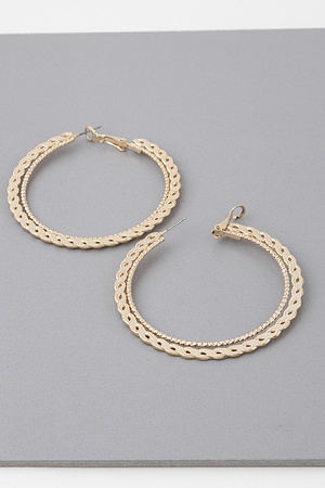 Bead N Twist Hoop Earrings