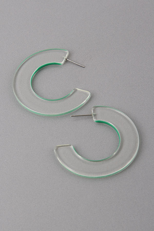 Translucent Clear Hoop Earrings 9DCC2