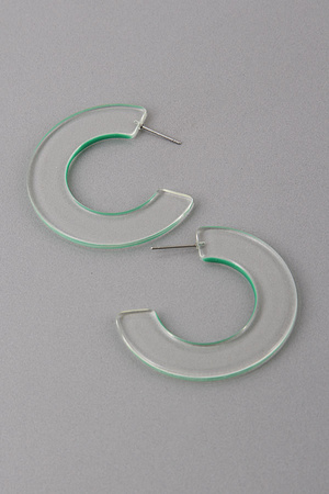 Translucent Clear Hoop Earrings 9DCC2