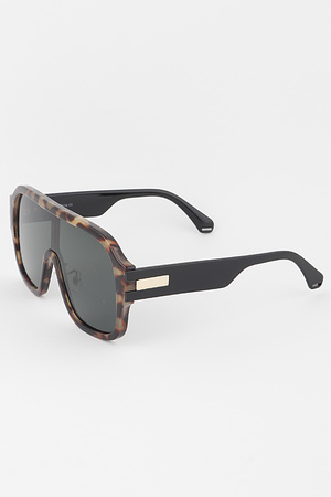 Two Toned Shield Sunglasses