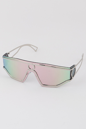 Metal Enforced Shield Sunglasses