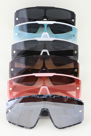 Modern Bolted Shield Sunglasses