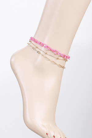Multi Link Chain Anklet