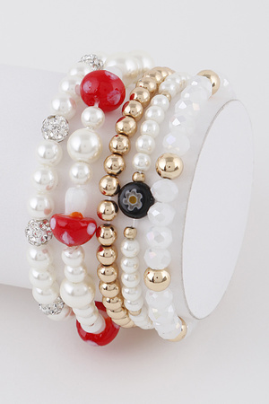 Beaded Mushroom Bracelet