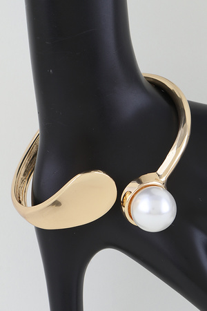 Pearl Beaded Wrap Cuff Bracelet