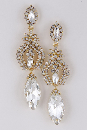 Very Glamorous Sparkle Rhinestone Earrings 7FBG7