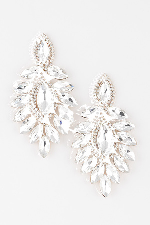 Jewel Rhinestone Drop Earrings