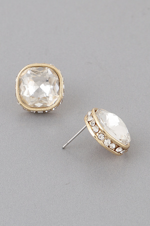 Jeweled Crystal Stud Earrings