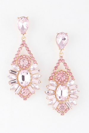 Multi Crystal Teardrop Earrings