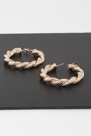 Twisted Rope Hoop Earrings