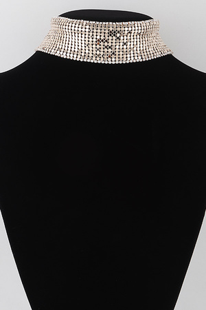 Wide Sequin Choker Necklace