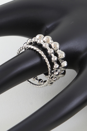 Multi Beaded Rings Set
